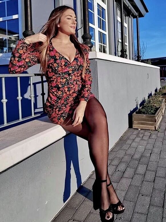 sexy european Natalia in tights pantyhose nylon legs