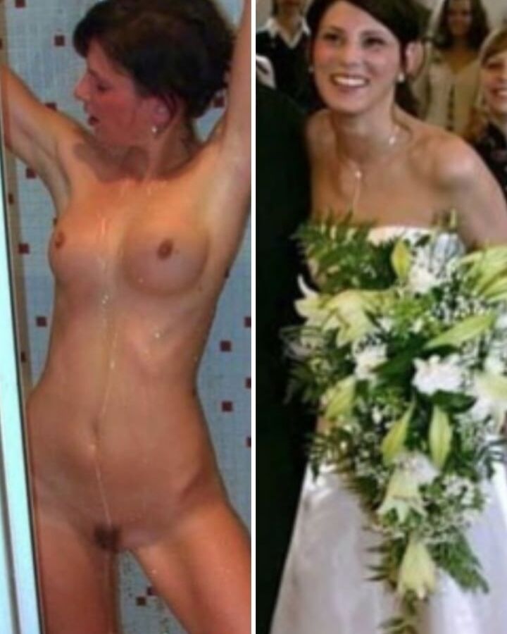 Sexy brides dressed undressed