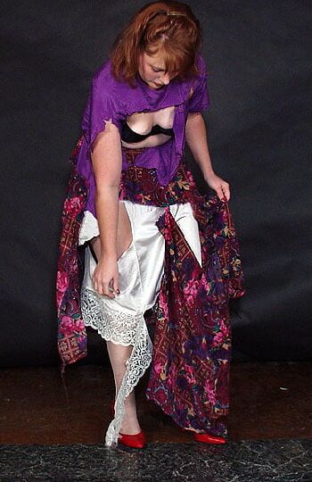 Lady Ripping her Clothes
