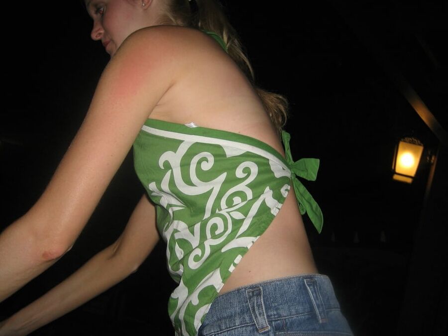 Hot blonde gf enjoying vacation