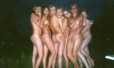 Girls Covering Their Nudity
