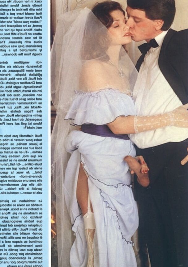 Hot Kim Barry as sexy bride in a threesome