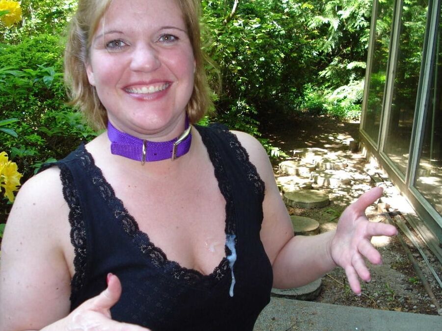 BBW blonde blowjob and facial lover