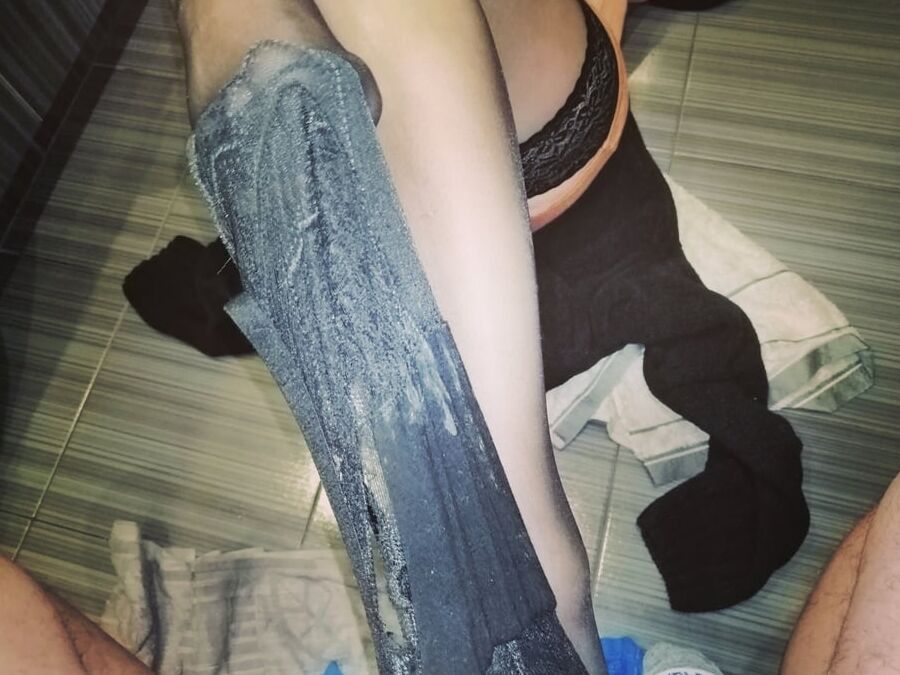 My wife iin stockings