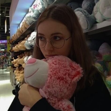 Naughty Girl with Teddy Bears-