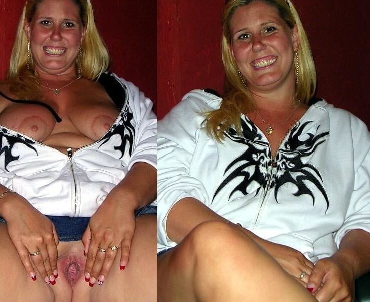 MILFs collage dressed undressed