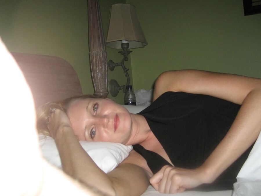 Hot blonde gf enjoying vacation