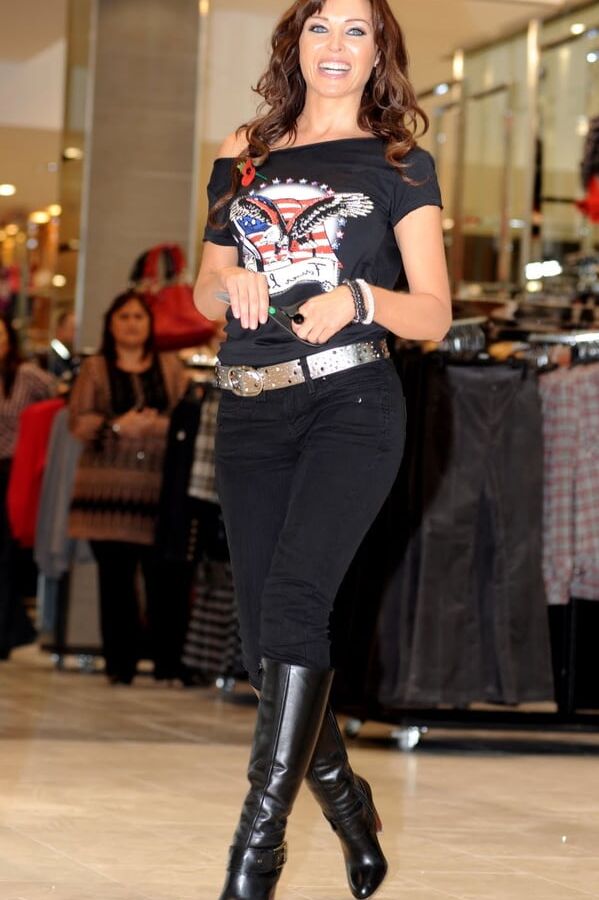 Female Celebrity Boots &amp; Leather - Dannii Minogue
