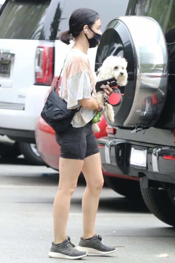 Lucy Hale Booty in Camouflage Shorts