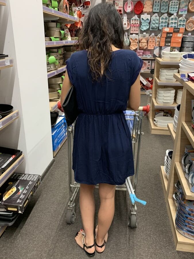Upskrt blue dress