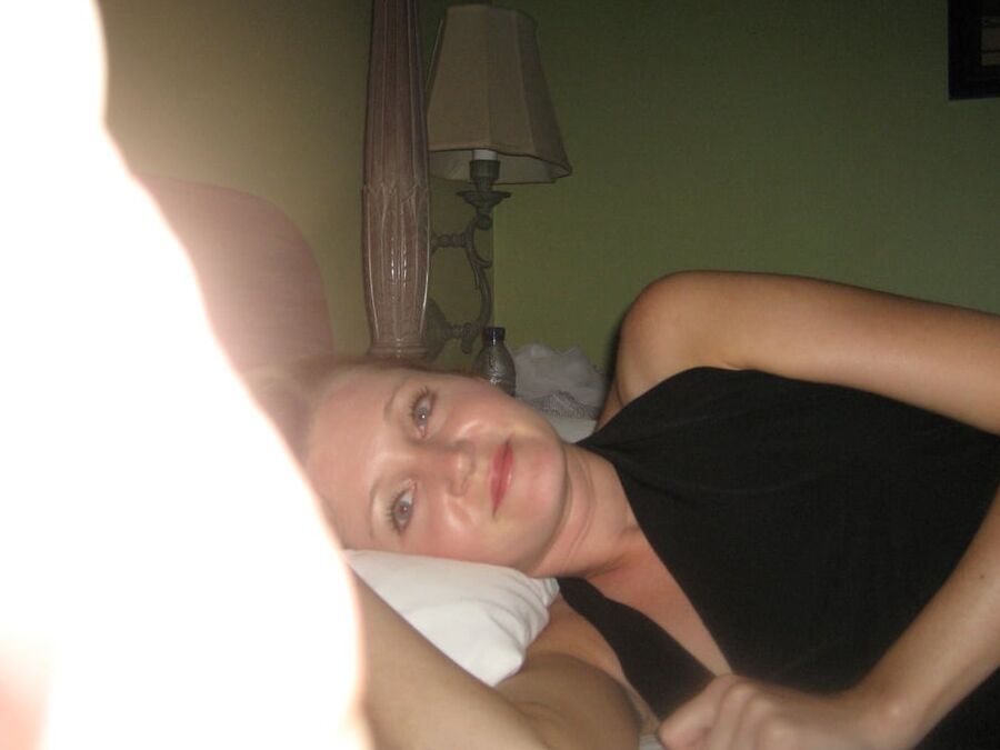 Hot blonde gf enjoying vacation