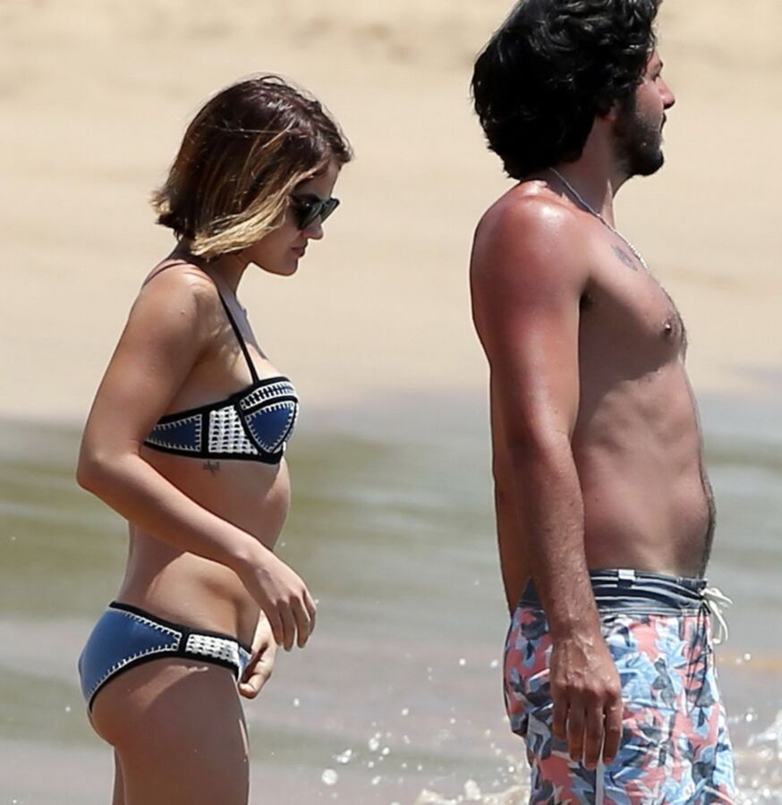 Lucy Hale Booty in Camouflage Shorts