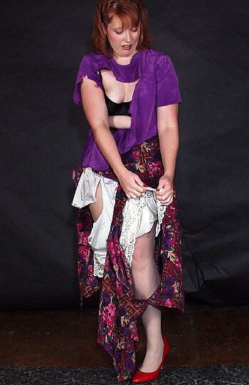 Lady Ripping her Clothes