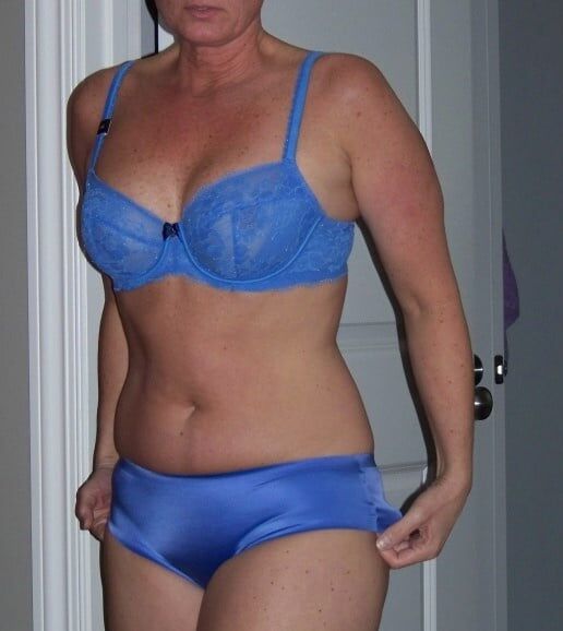 matures in matching bra and panty