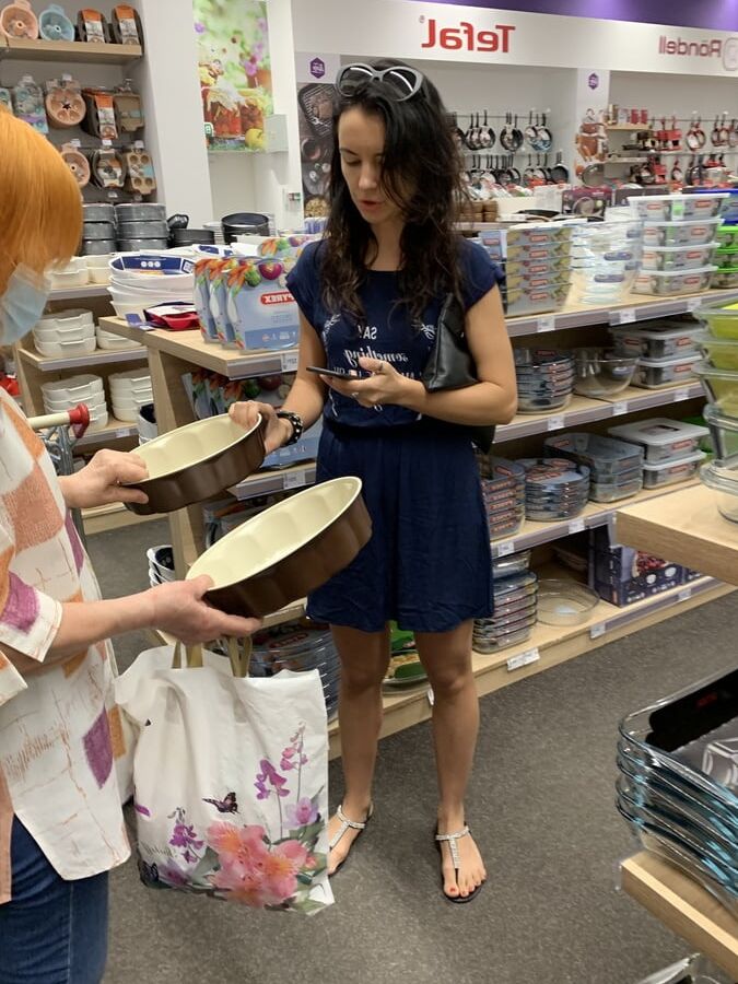 Upskrt blue dress