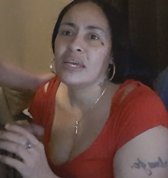Nikki Bronx MILF face fucks a cock for some cash
