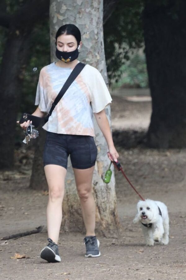 Lucy Hale Booty in Camouflage Shorts