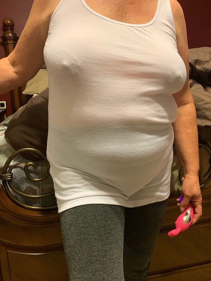 Granny Braless At Home