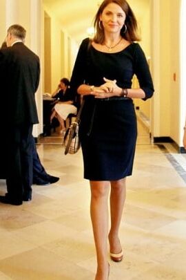 Politics pantyhose uniform high heels stockings nylon SEXY
