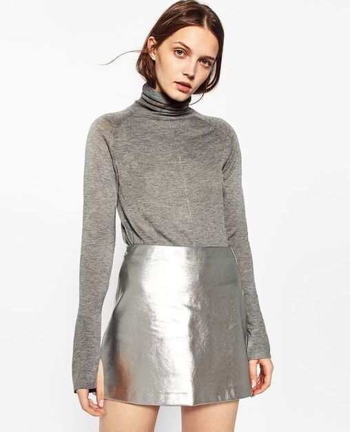 Metallic Coloured Leather Skirts - by Redbull