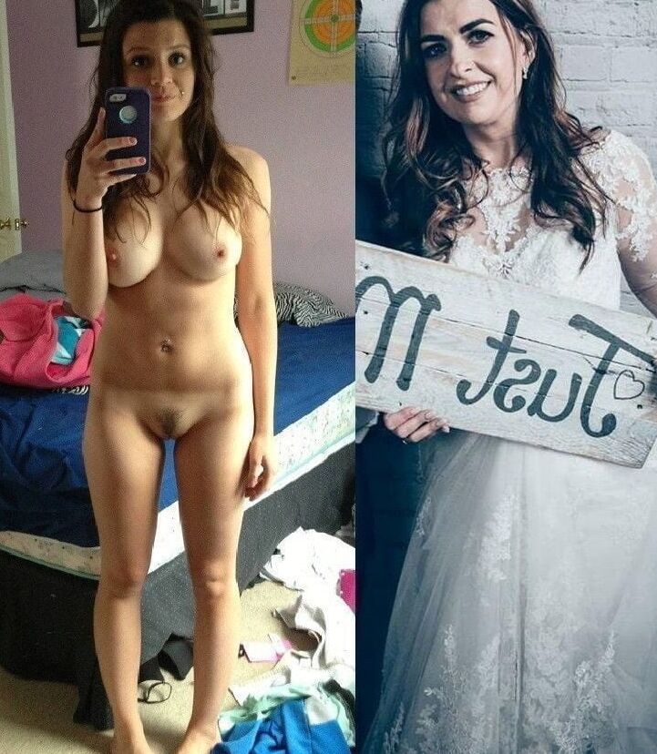 Sexy brides dressed undressed
