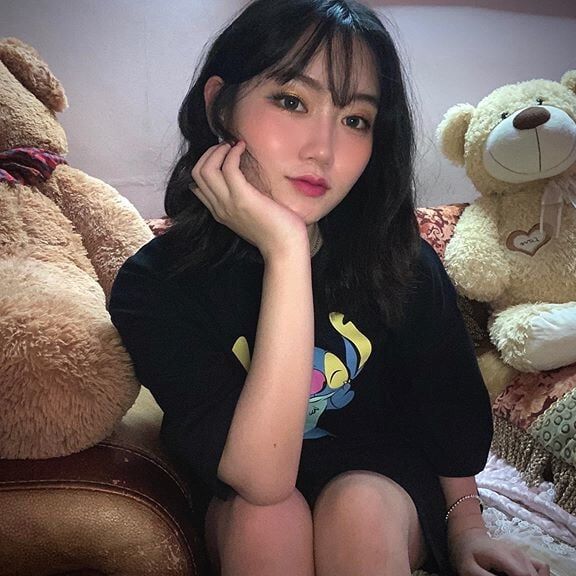 Naughty Girl with Teddy Bears-