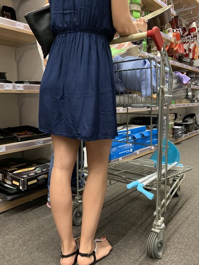 Upskrt blue dress
