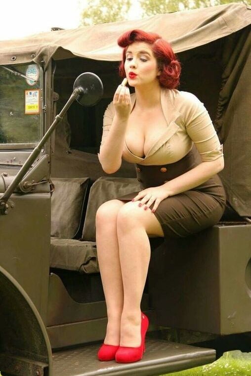 Red heels and stockings