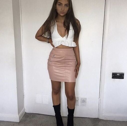 Pink Leather Skirt - by Redbull