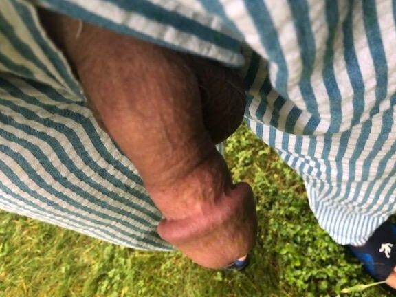 My small cock outdoors