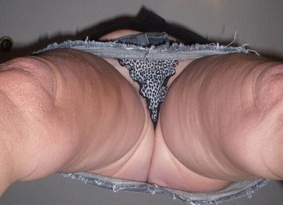 mature denim upskirt