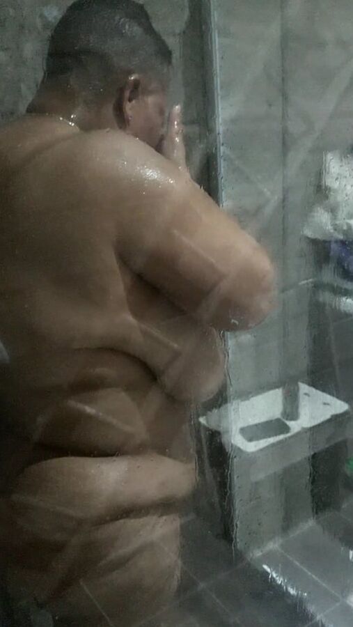 Aunt in shower
