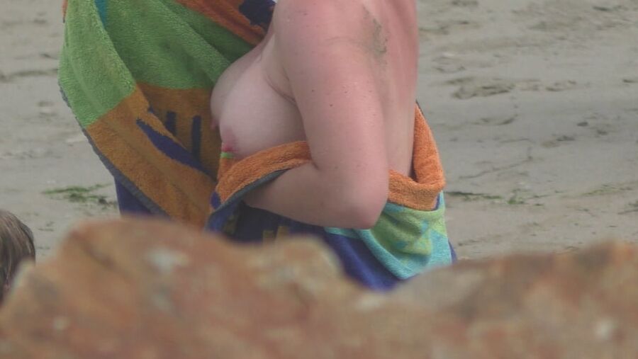 Big boobs beach