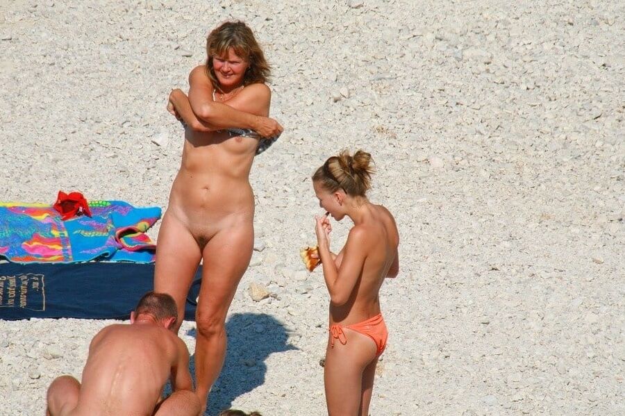 Fam am Strand