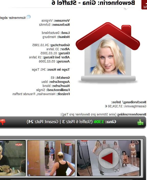 Big Brother Germany - Virginia Gina Schmitz