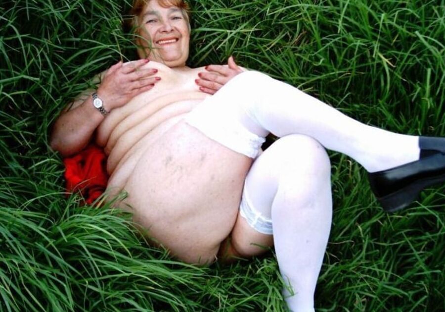 Spring, sun, ripe boobs and sweet ass granny Belll