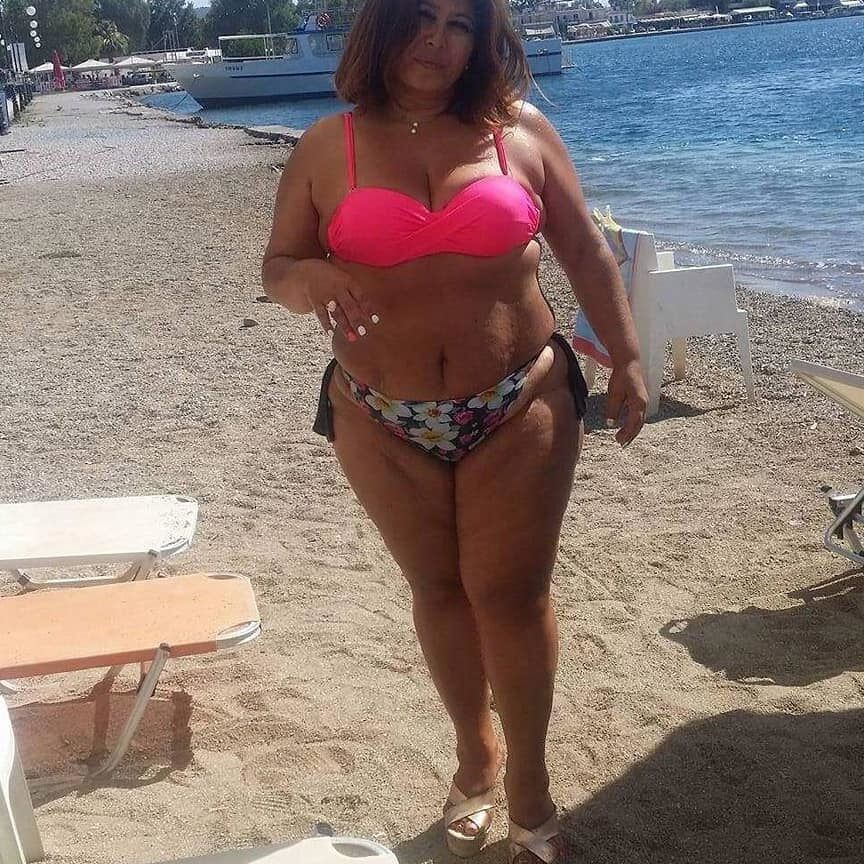 Fat Milf at the beach...