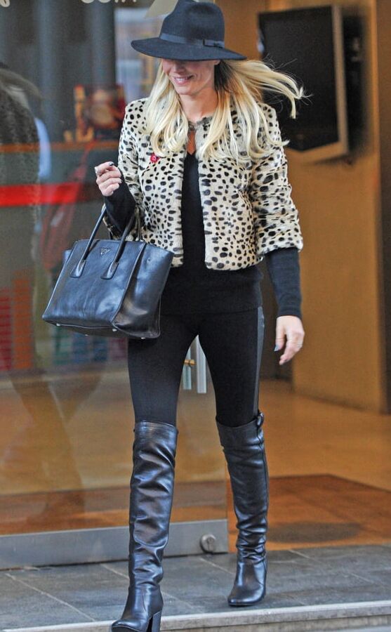 Female Celebrity Boots &amp; Leather - Denise Van Outen