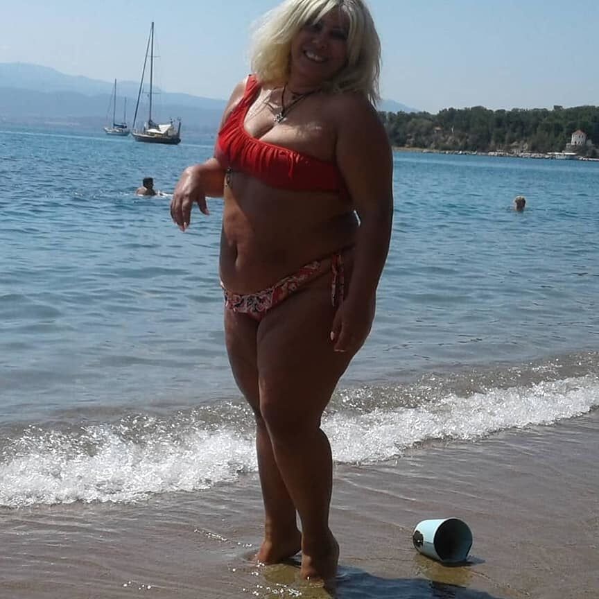 Fat Milf at the beach...