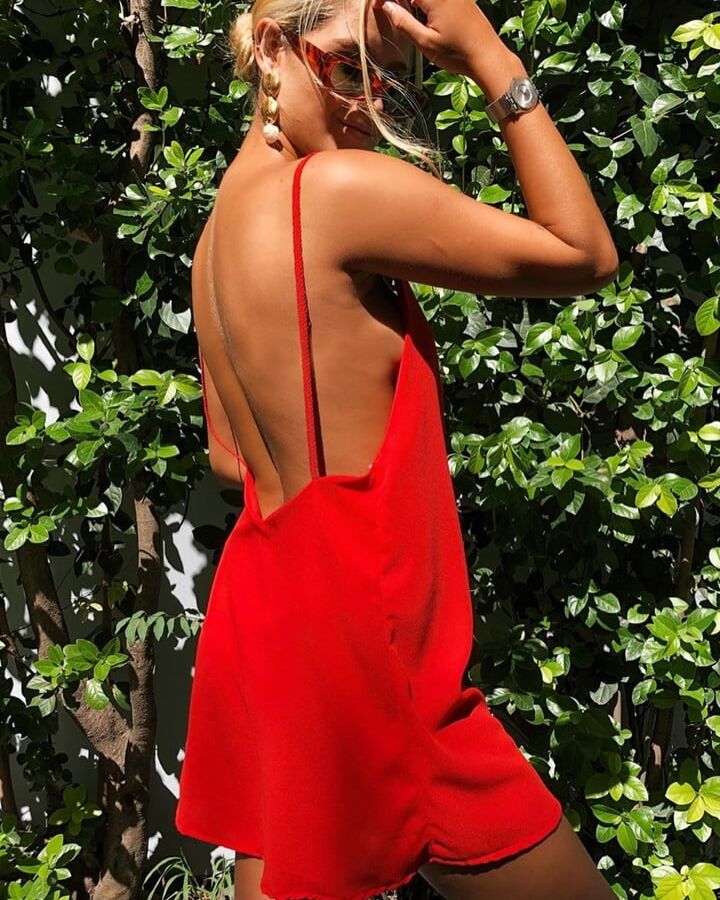 Hot Backless Dress Woman