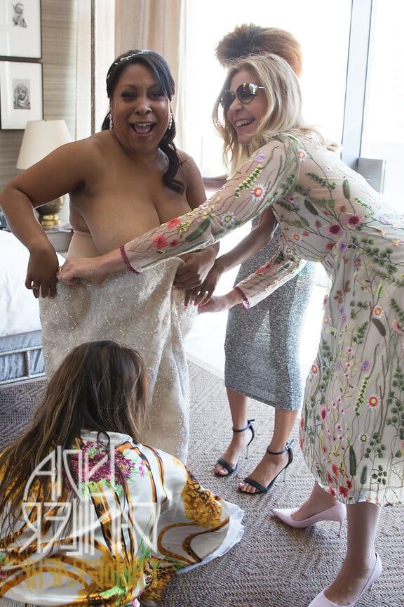 Pre wedding she is getting ready