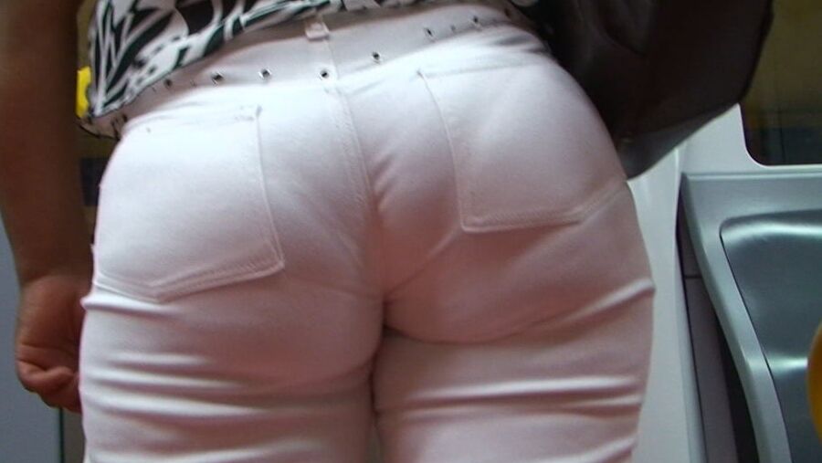 hungry mature ass in white pants