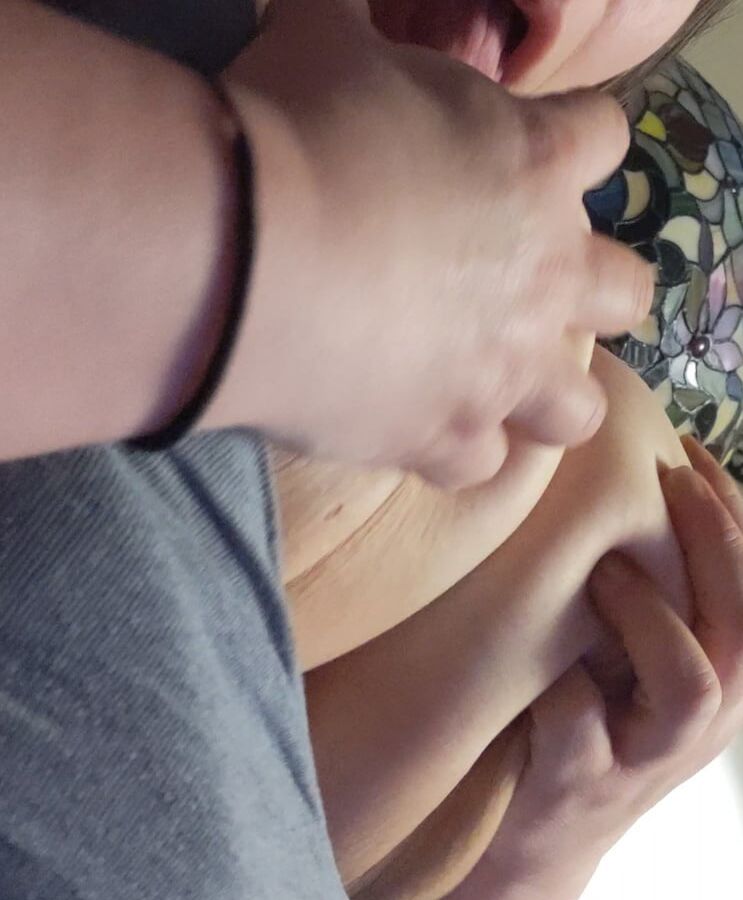Bbw wife playing with big tits