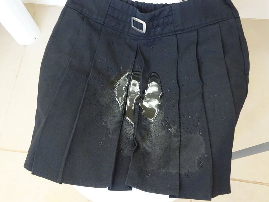 black skirt piss