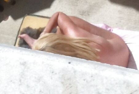 tomando el sol ..
