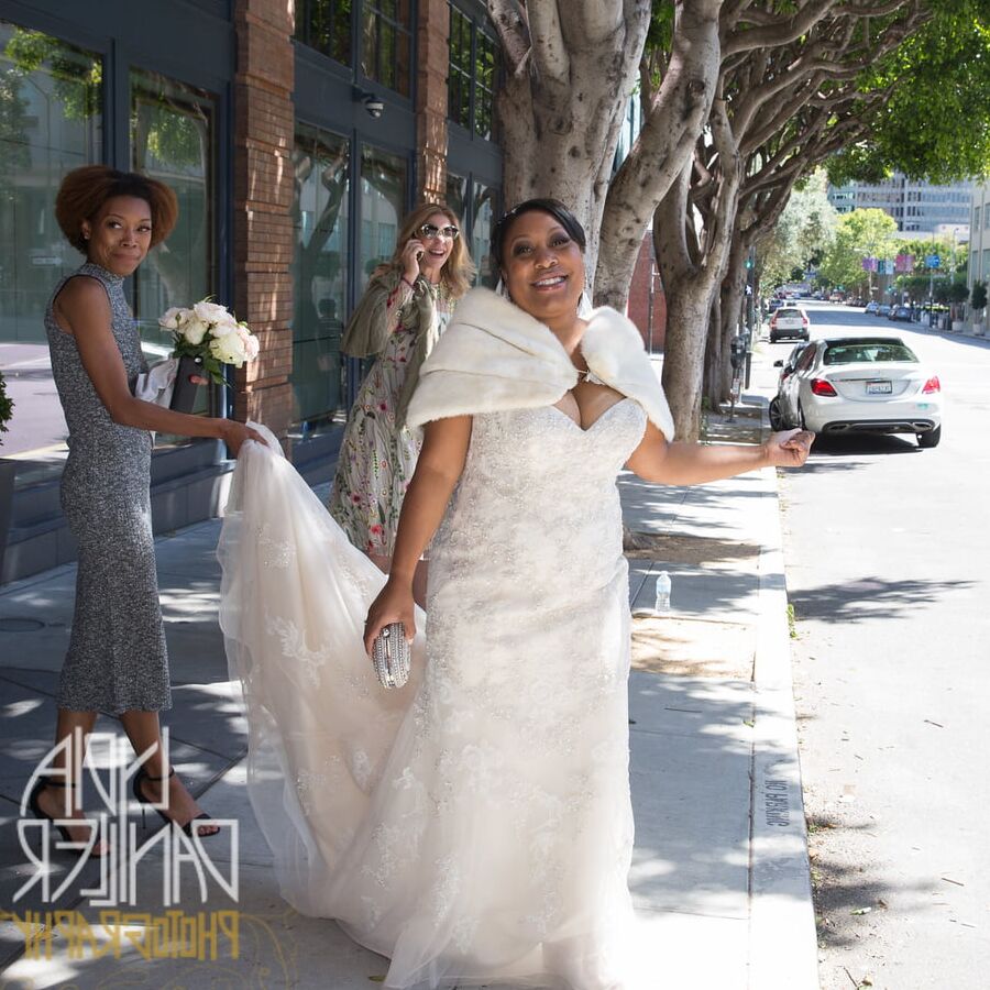 Pre wedding she is getting ready