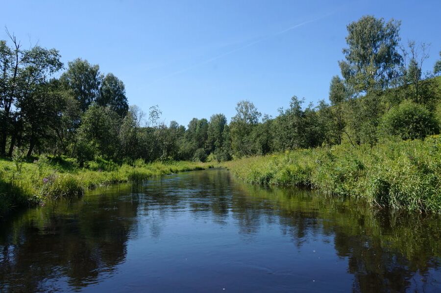 Nude walk upon river