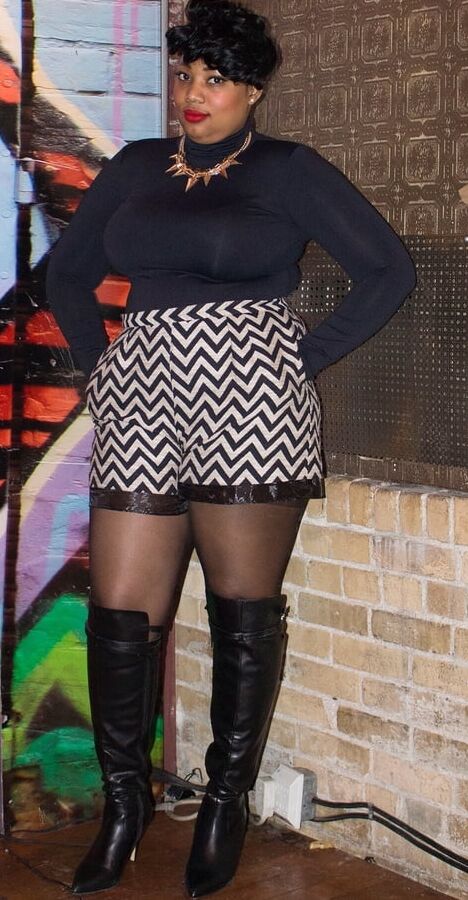 Ebony Goddess wearing Boots no.