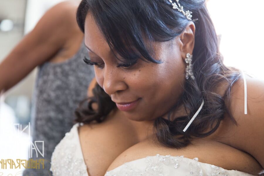 Pre wedding she is getting ready