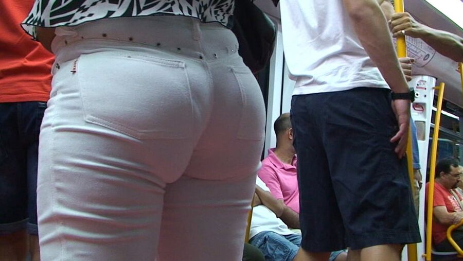 hungry mature ass in white pants